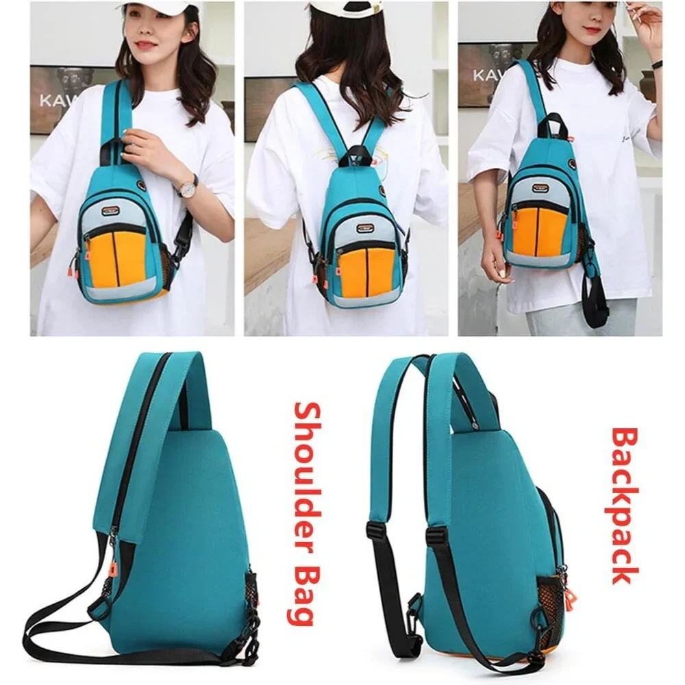Teal and Orange Crossbody Bag - Picture 2 of 7
